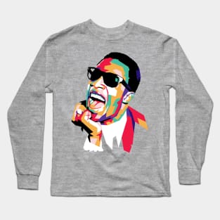 stevie wonder abstract Long Sleeve T-Shirt